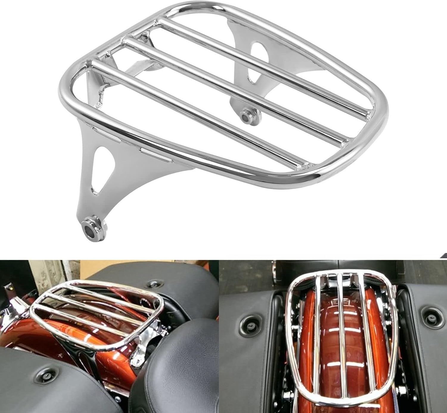 TCMT Solo Seat Mounting Rack Bracket Lugagge Rack Fit for Harley 2018-2025 Heritage Classic 2018-2020 Deluxe Replace for 50300186 50300188 Pack