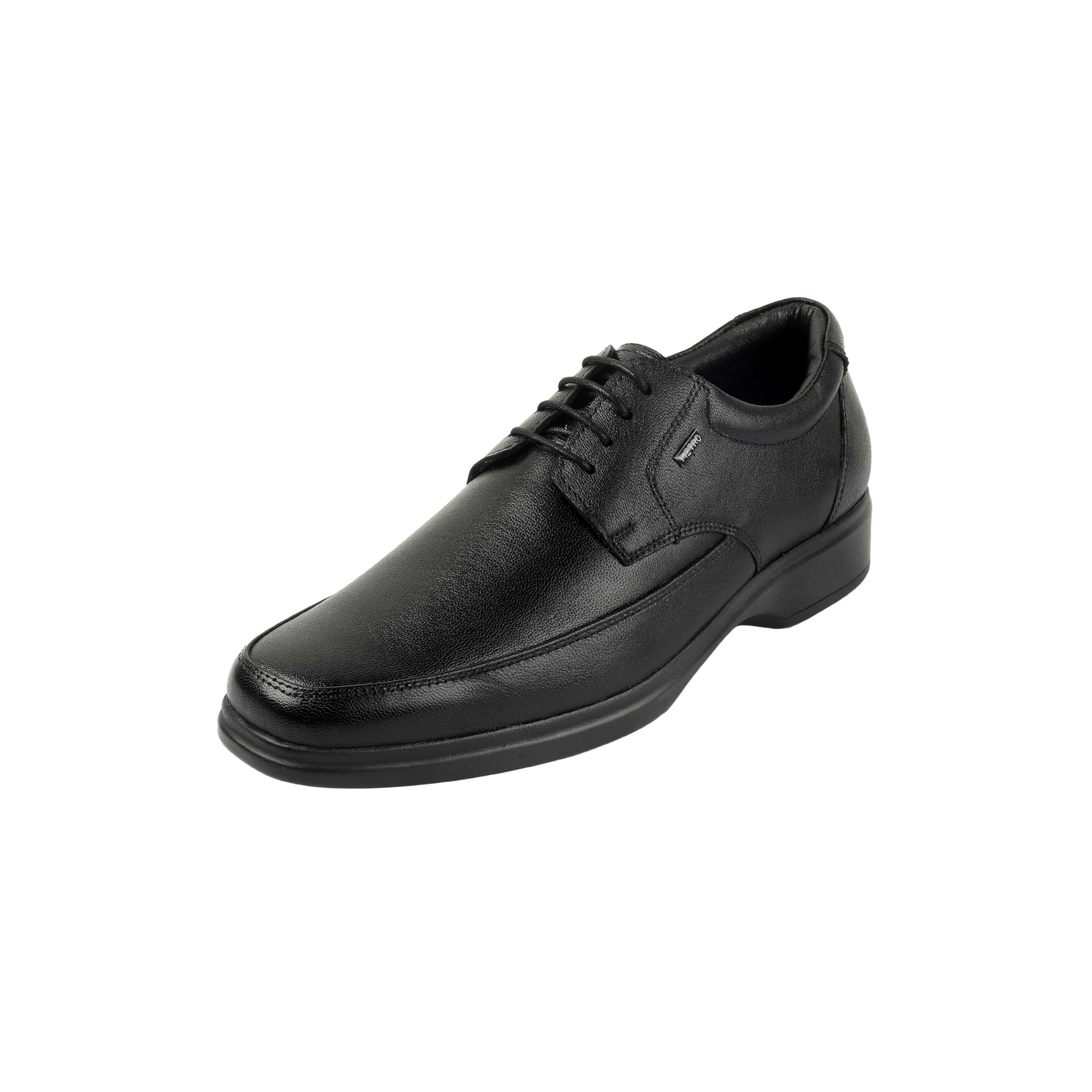 metro Men's Black Lace Up Closure Formal - Lace Up with Flat Sole UK/10 EU/44(19-700)-picture-39