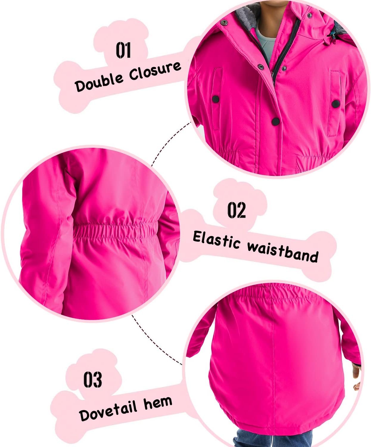 FARVALUE Girls' Long Winter Coats Warm Parka Lined Puffer Jacket Thicken Fleece Hooded Coat with Fur Collar for Girls - Image 7