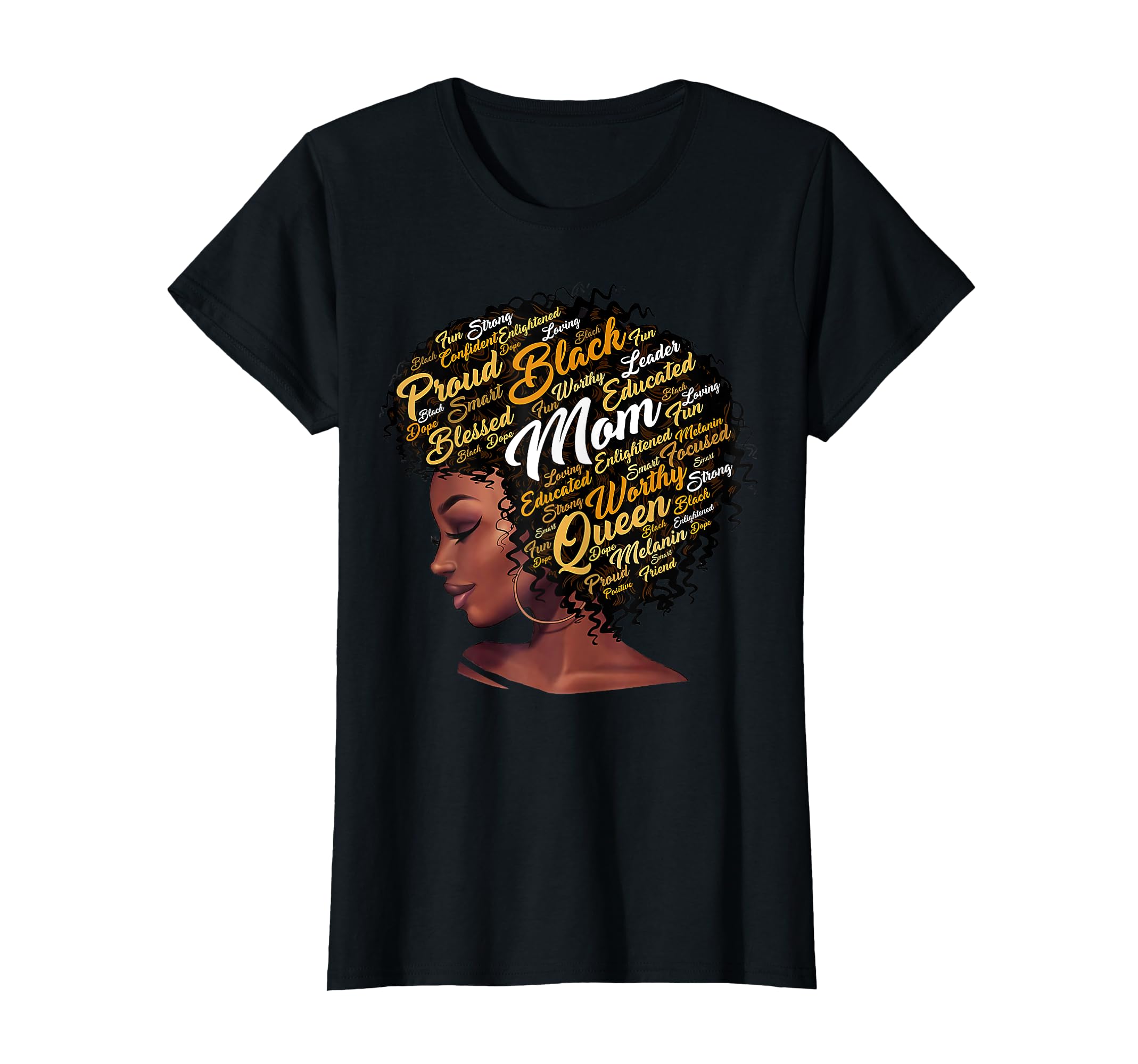 Black Woman Mom African American Happy Mother's Day T-Shirt