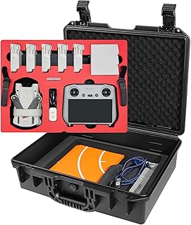 Waterproof Hard Case for DJI Mini 3 Pro, Double Layer Carrying Case for DJI Mini 3 Pro, DJI Mini 3 Large Capacity Case, Professional DJI Mini 3 Pro Accessories