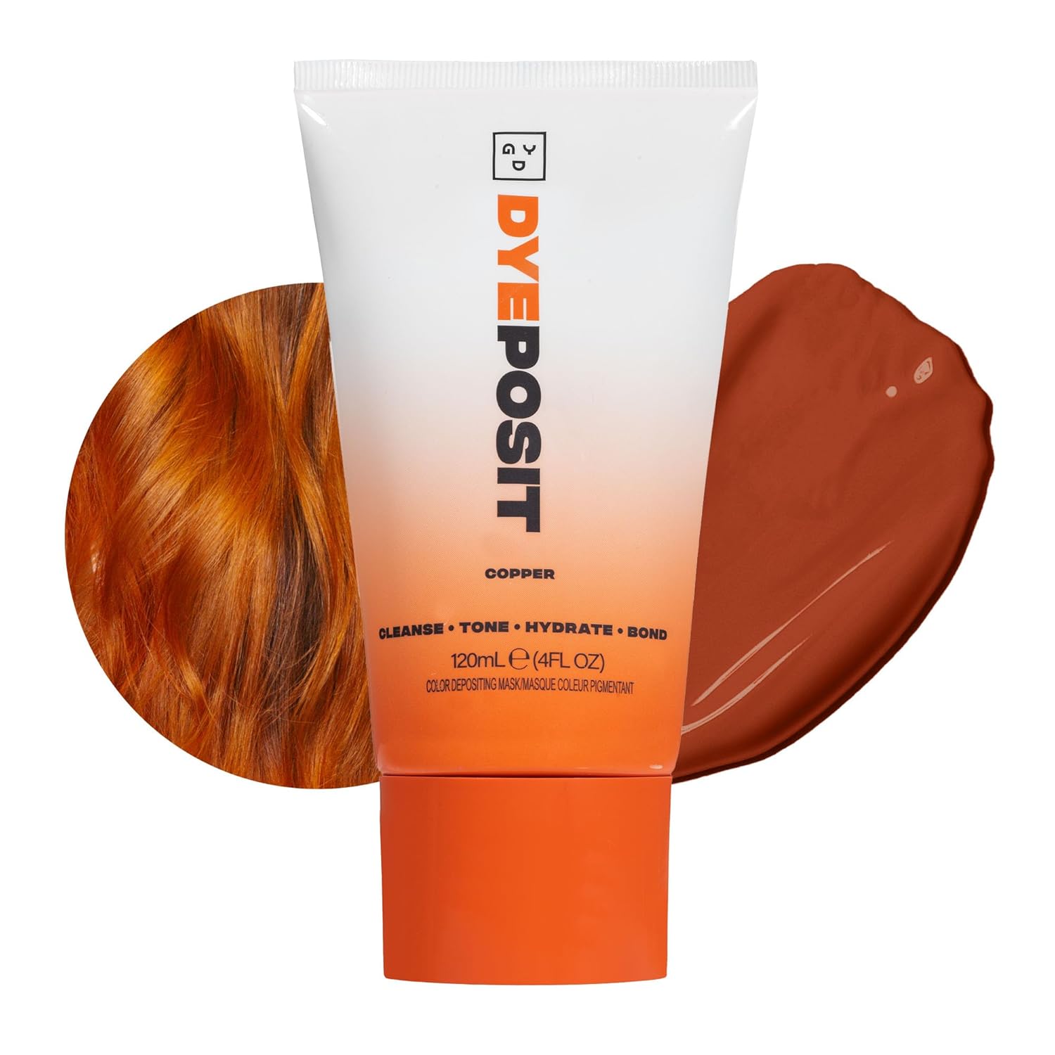 Good Dye Young Color Depositing Mask, DYEposit Color Depositing Conditioner, Toning Treatment, Tone & Enhance Color-Treated Hair - Semi Permanent Hair Dye, Vegan and Cruelty-Free (Copper) 4 fl oz - Image 3