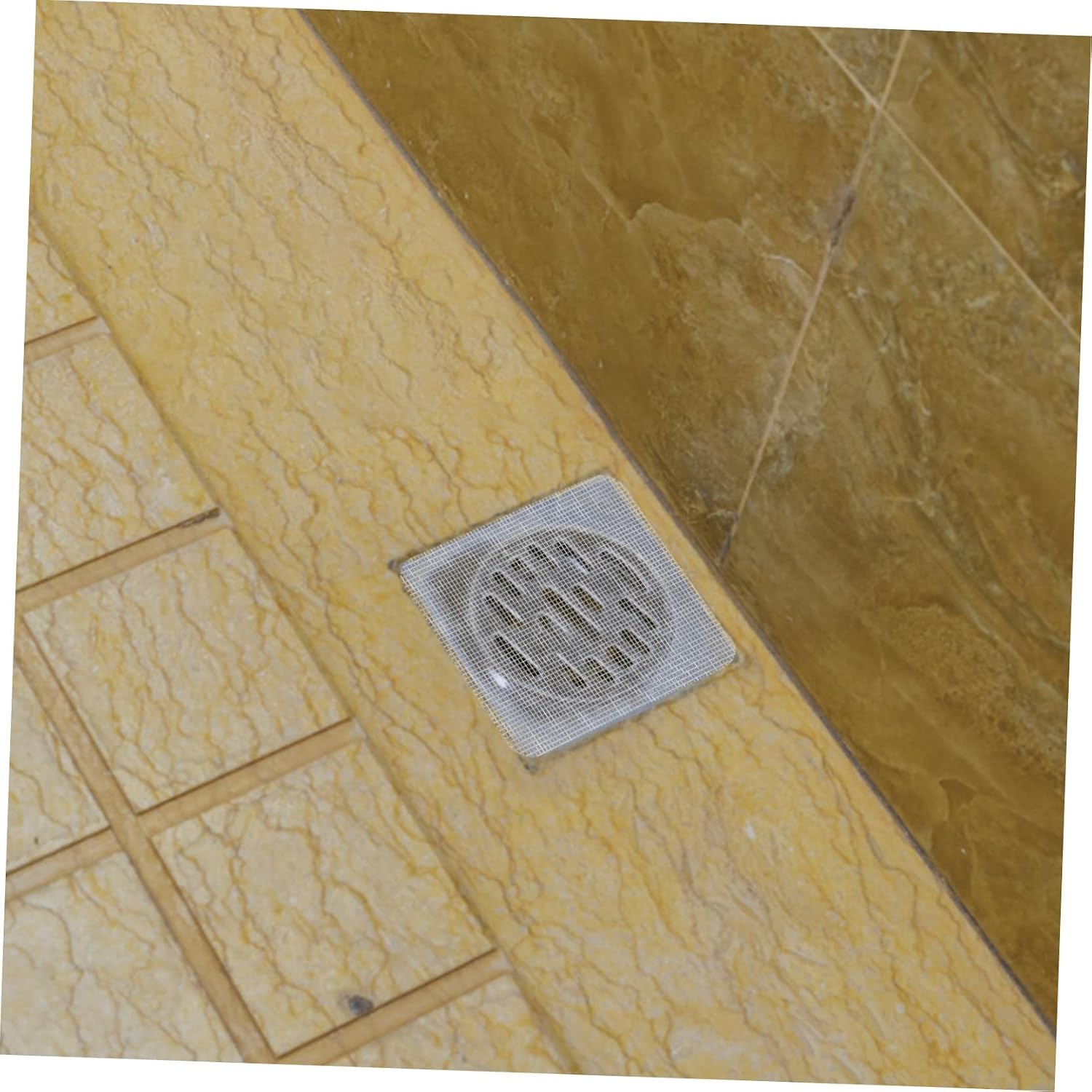 Gadpiparty 100Pcs Shower Drain Stickers Easy to Install Hair Catcher for Bathroom Efficient Floor Drain Filter Durable Adhesive Mesh Cover for Home and Commercial Use Clog Prevention