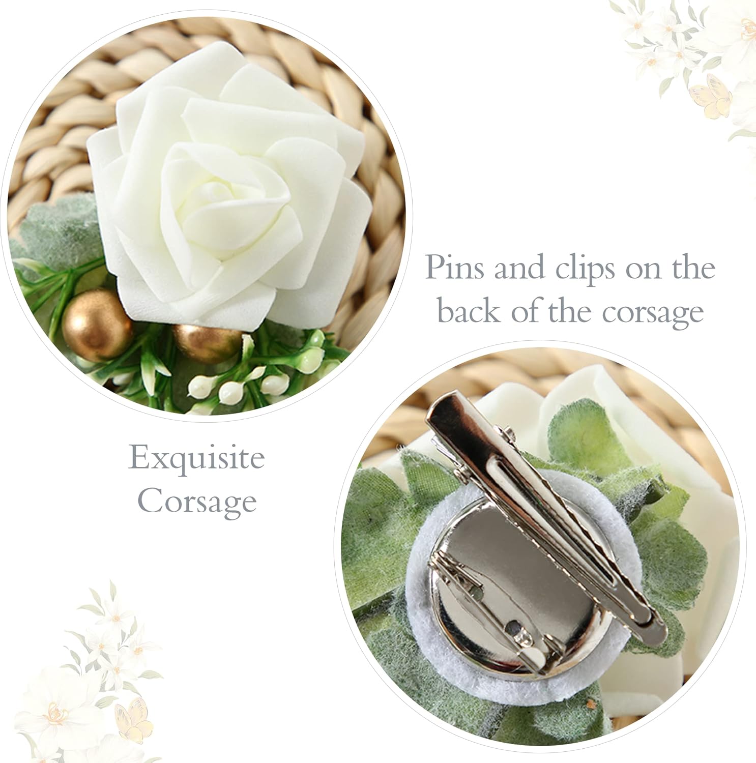 YALLET Toddler Baby Boy Clothes Suit Gentleman Wedding Outfits, Formal Dress Shirt+Bowtie+Vest+Boutonniere+Suspender Pants - Image 4