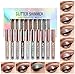 Produktbild 10 Farben Metallic Glitter Liquid Eyeshadow Set, Wasserfestes Smoky Eyeshadow Set, Langanhaltende, schnell trocknende Glitzer-Lidschatten-Augen-Make-up-Kits