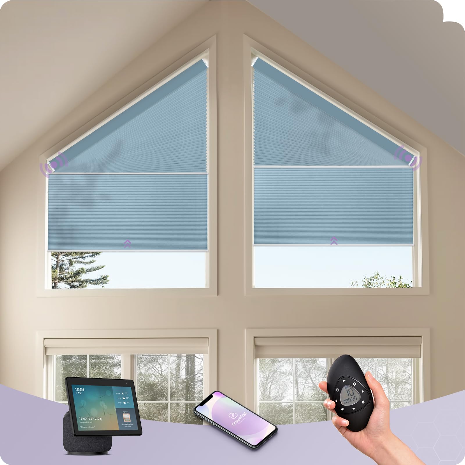 Amazon.com: Graywind Smart Angled Blinds Compatible with Alexa