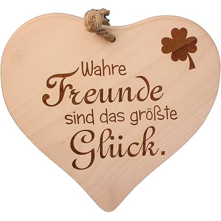 Dekofant Schilder Mit Spruchen Holz Herz Form Wahre Freunde Sind Das Grosste Gluck 24 X 24 X 1 5 Cm Geschenk Mit Spruch Amazon De Kuche Haushalt Wohnen