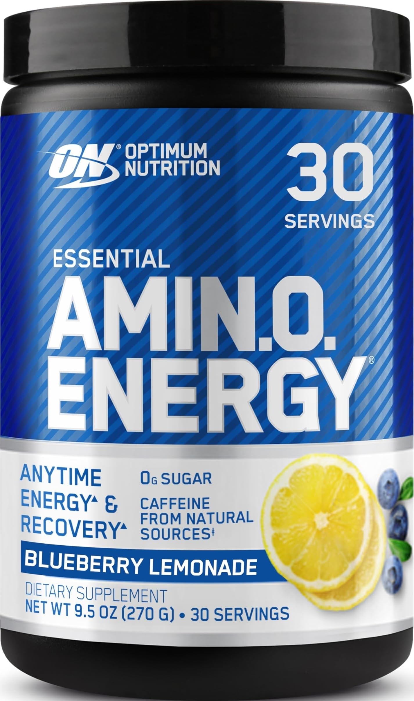 Optimum Nutrition Amino Energy Powder, Blueberry Lemonade, 9.5 Oz Blueberry Lemonade 9.5 Ounce (Pack of 1)
