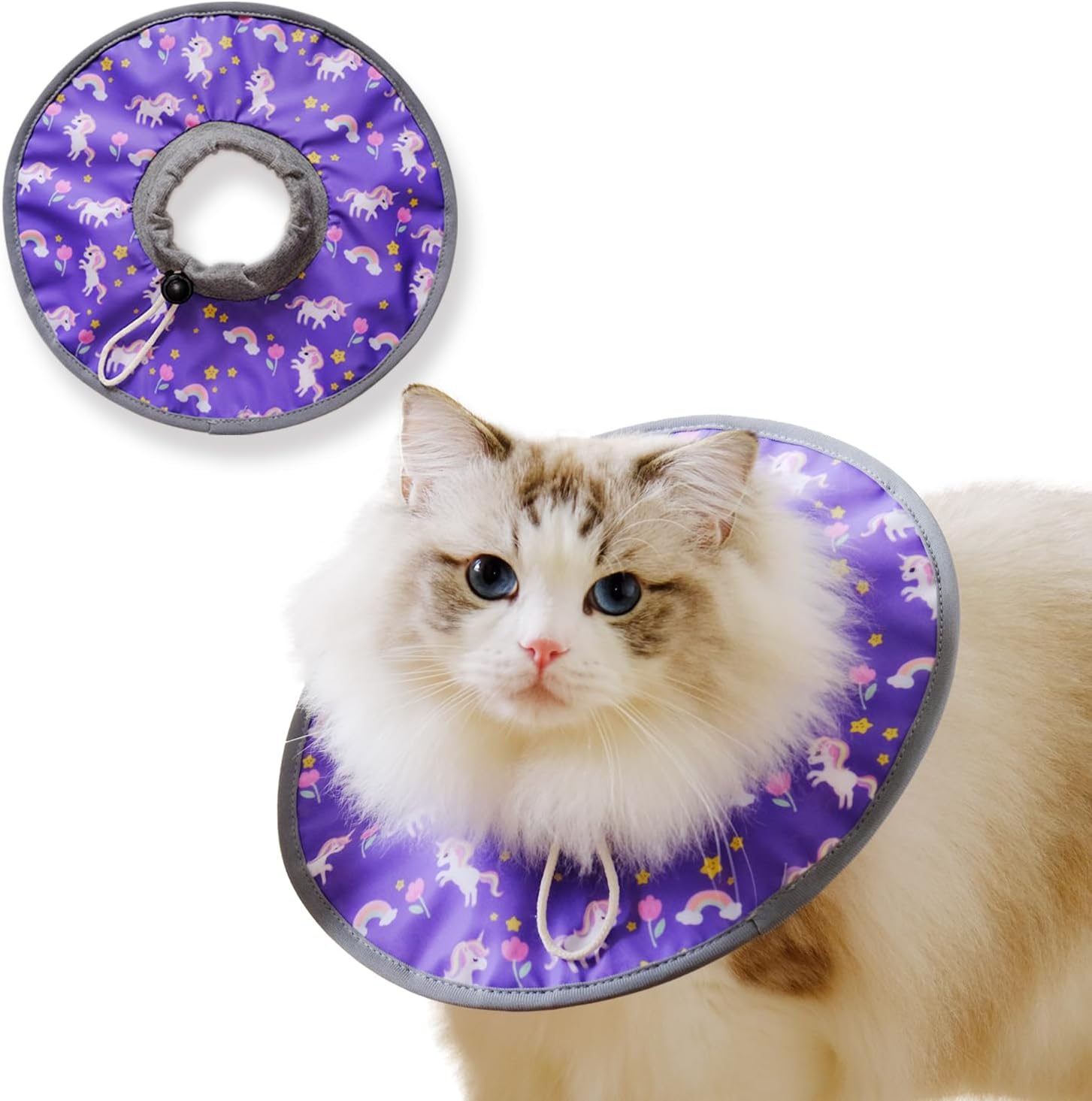 Cat Recovery Collar, Adjustable Waterproof Elizabethan E