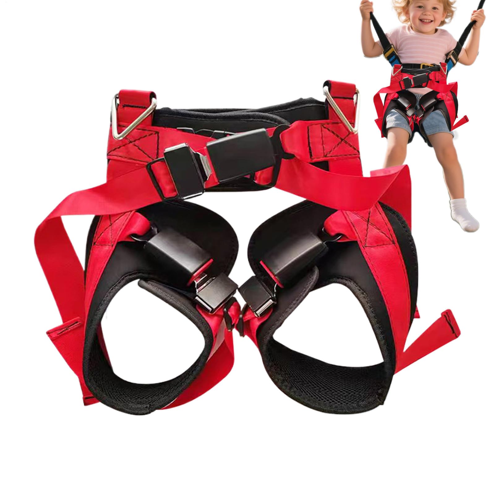 Cinturón de seguridad, arnés de seguridad con hebilla, protector de hebilla de cama de salto, accesorios deportivos extremos para escalada, ciclismo, correr, caminar, parque en casa