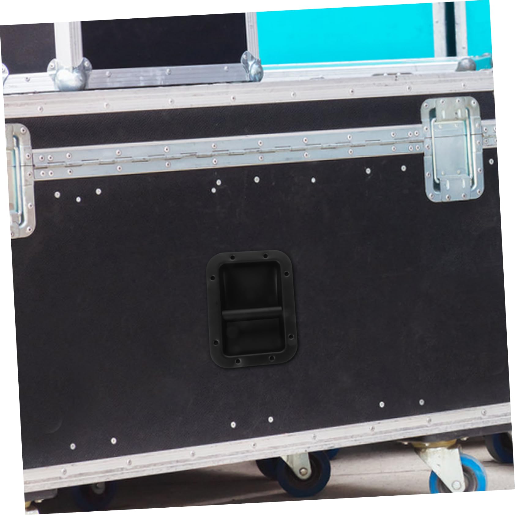 Maniglia per Altoparlante in Ferro per Altoparlante Maniglia per Amplificatore di Ricambio Nera 220 * 162 Mm Resistente E Confortevole