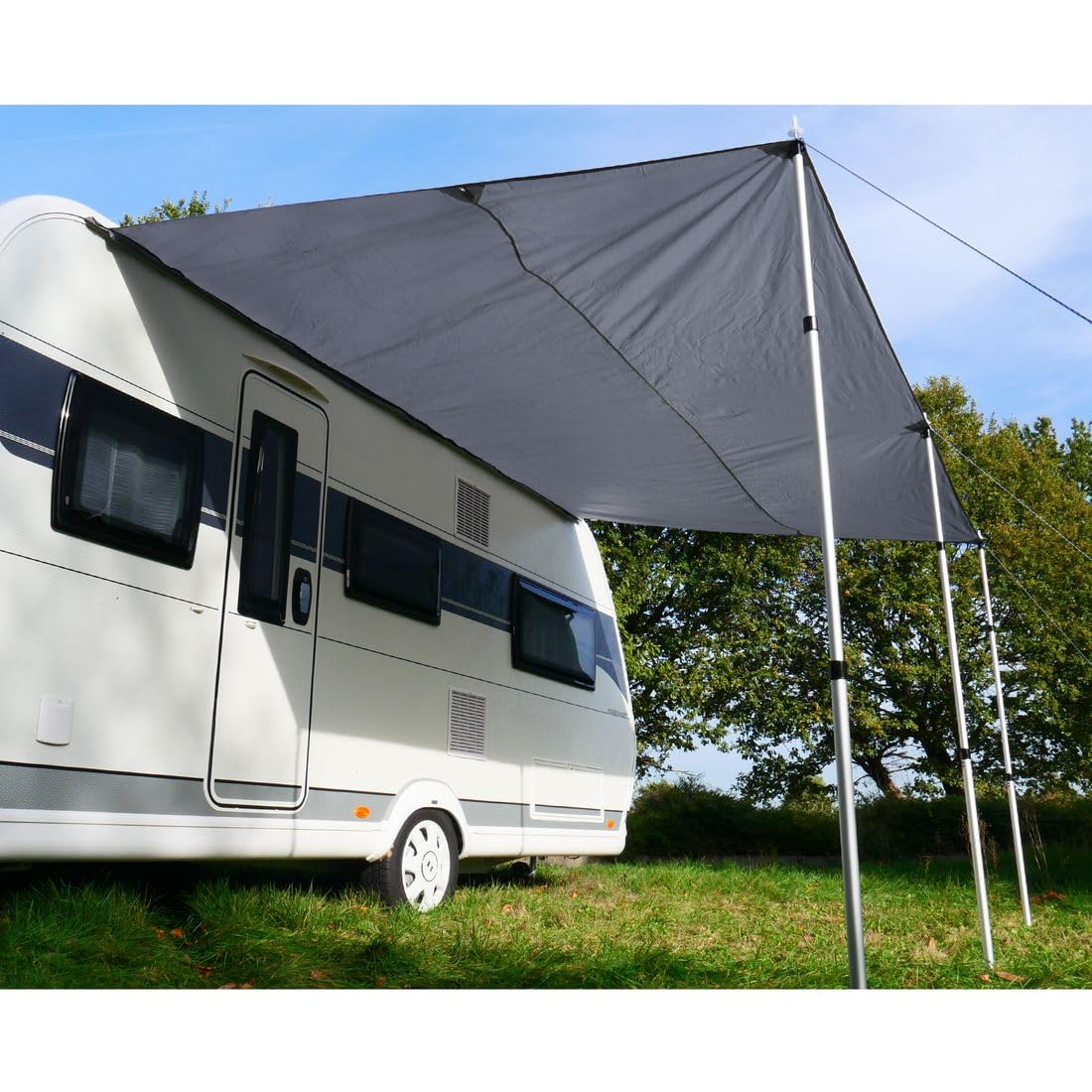 Tenda ad Aria Caravan Tarp 3 x 2,4 m Tetto apribile per roulotte Impermeabili 5000 mm