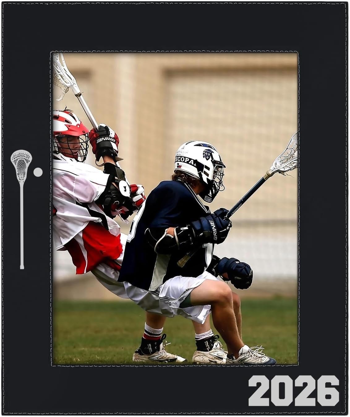 ThisWear Large Photo Frame Lacrosse 2026 Leatherette 8x10 Photo Frame Black