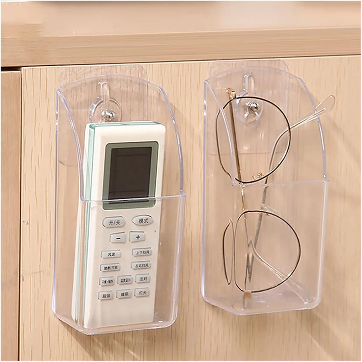 20 Pcs Transparent Acrylic Remote Control Holder Bedside Audio-Video Shelving Suitable for Organizer Supplies