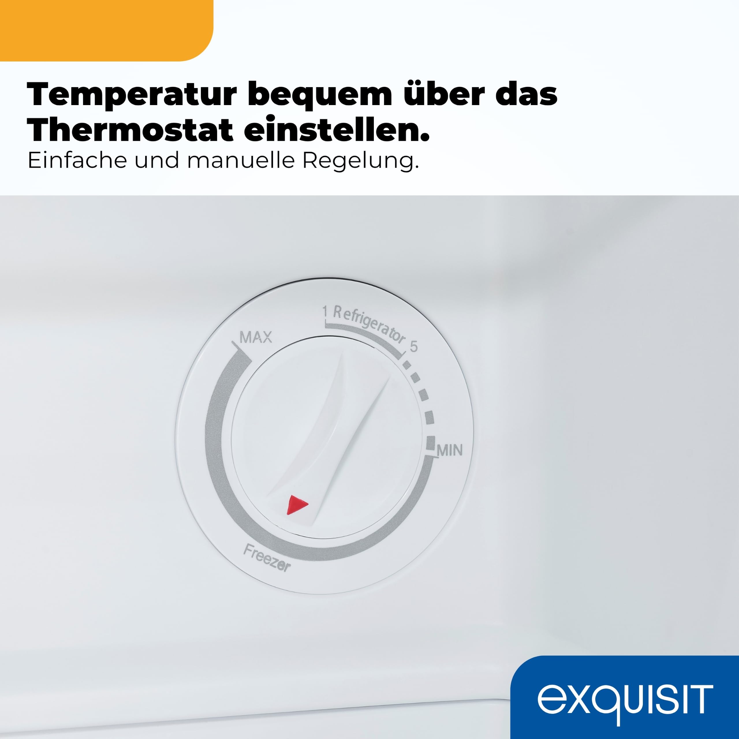 Exquisit GB540-050C Mini-Gefrierschrank Weiß - 31 l Gefrierbox - 4 Sterne | Kompakter kleiner Gefrierschrank mit wechselbarem Türanschlag, 2 kg Gefrierleistung & manueller Temperaturregelung, Klasse C