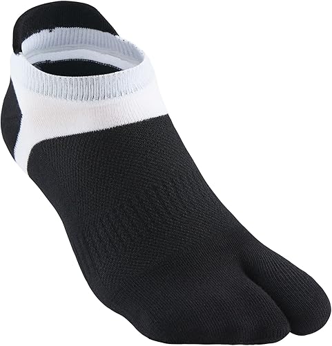 Miniatura 5 de Calcetines Tabi para hombre con puntera dividida, punta grande, de algodón, atlético, paquete de 6