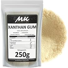 MK Nutrition Xanthan Gum 250 g Natural Binder Gluten-Free Stabiliser for Ice Cream Soups Sauces Xanthan Gum Thickener Tasteless & Vegan