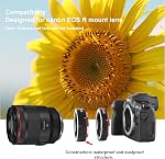 Meike MK-RF-AF1 13mm + 18mm Metal AF Full Frame Macro Extension Tube Adapter Ring Kit for EOS-R Series Cameras RF Mount Cameras EOS-R EOS-RP