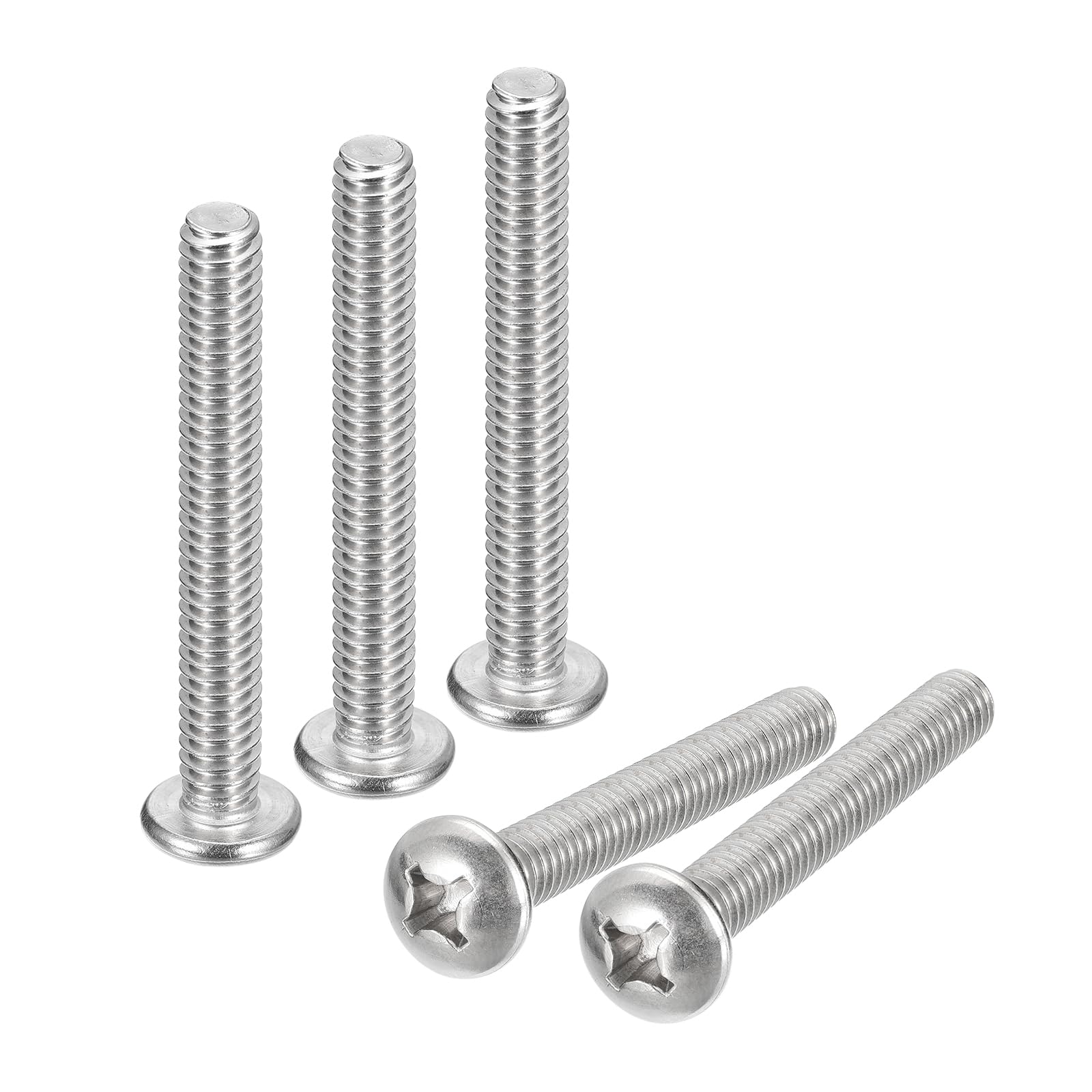 Amazon | uxcell なべ頭機械ネジ 1/4-20x63.5 mm 304ステンレス鋼 18-8