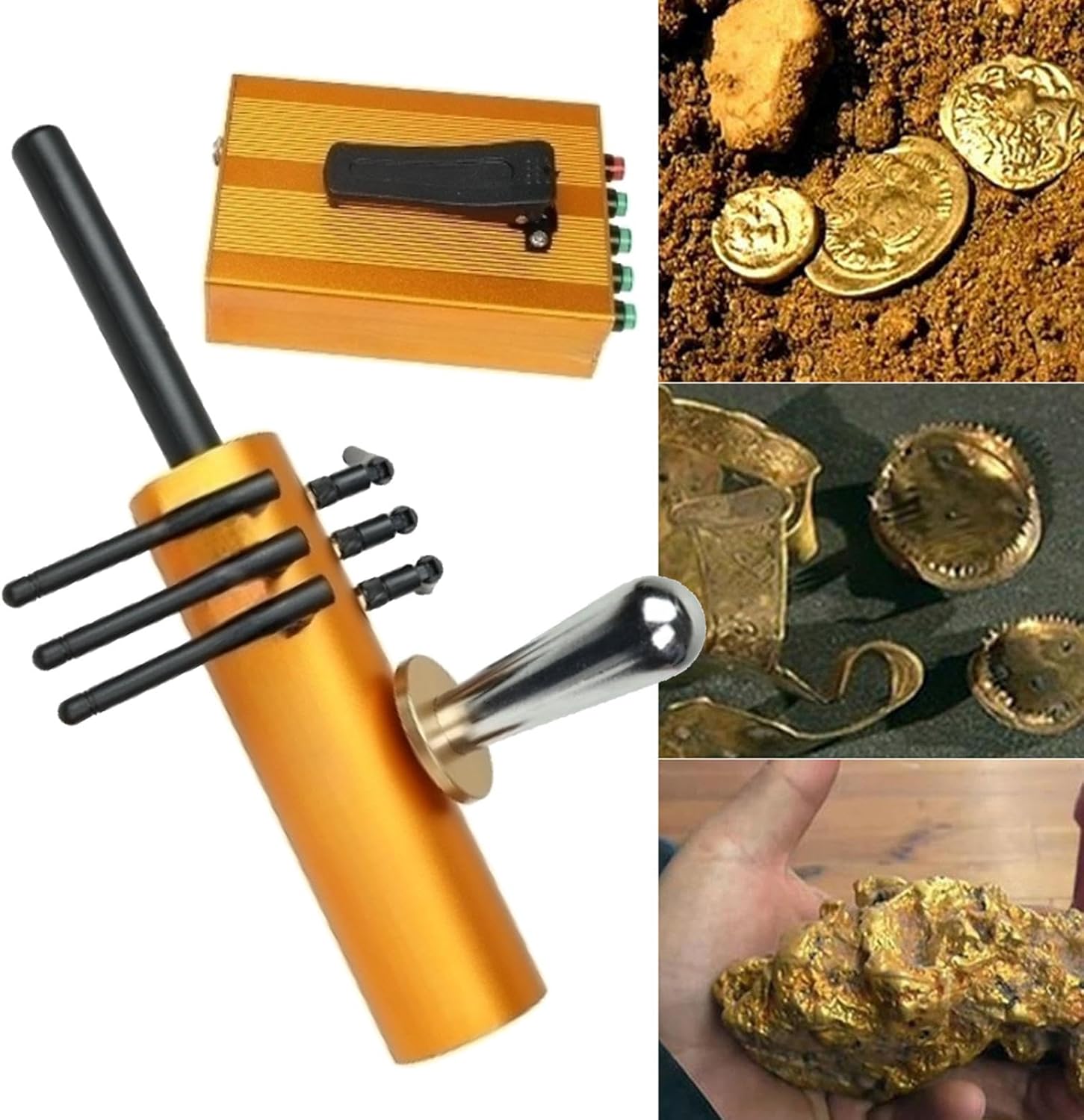 金属探知機 ハンドヘルド金属探知機 トラッカーコイン銅用 金属 探知機 金、銀、銅、コイン探しに最適なバックライト付き地下用ハンドヘルド金属探知機  宝探し 持ち物検査 セキュリティ 地上げの地下の金の検出銀の コインの走査器、防水金属の検出コイルの産業用金属探知 ...