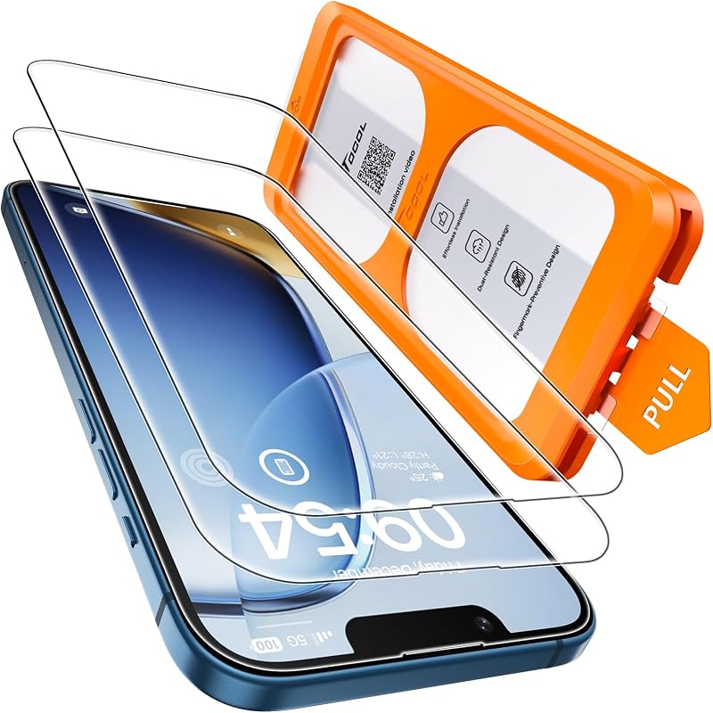 Tvrdené sklo na displej TOCOL pre iPhone 13 Mini 5,4 palca, celoplošné, tvrdosť 9H, odolné proti poškriabaniu, nezanecháva odtlačky prstov, 2 ks