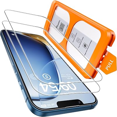TOCOL for iPhone 13 Mini Screen Protector 9H Hardness Military Grade Shatterproof HD Tempered Glass Full Coverage Easy Installation Case Friendly 2 Pack