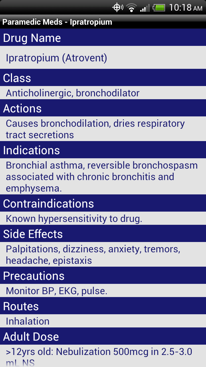 Paramedic Meds App on Amazon Appstore