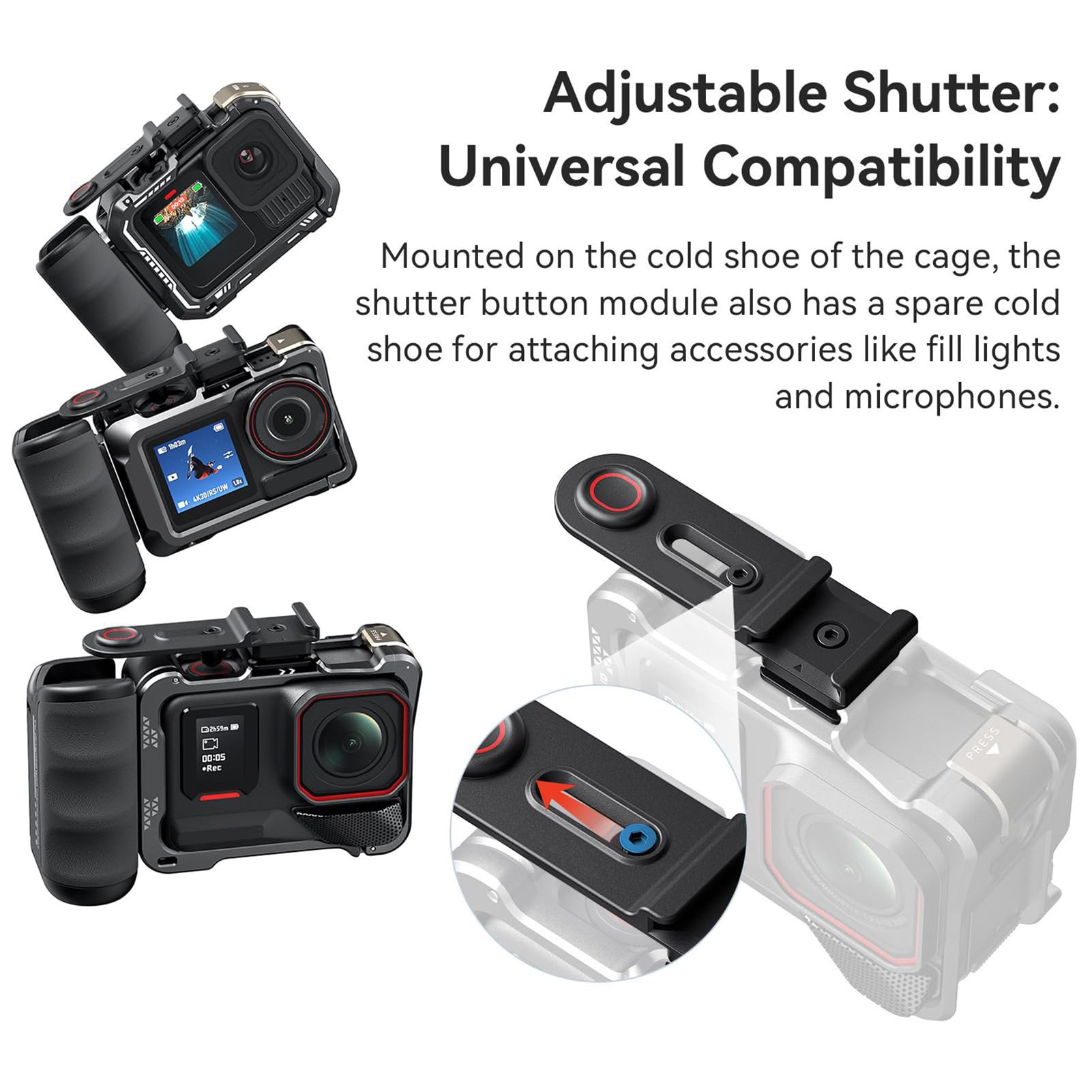 Impugnatura Fotocamera Gimbal Portatile e Supporto Digitale per | Impugnatura stabilizzante video Per Selfie E Vlog Quotidiani All'Aperto In Strada Uomo Donna