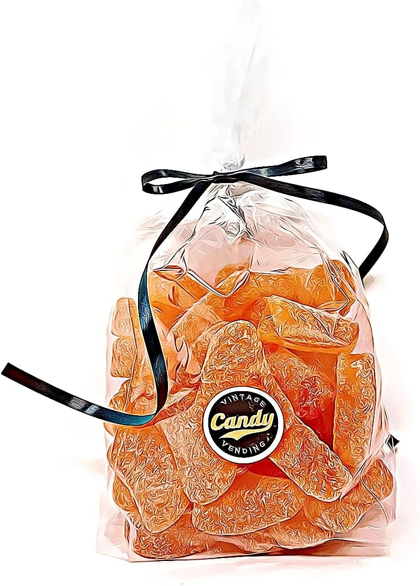 Vintage Candy Vending Jelly Orange Fruit Slices Candy, Bulk Gift Bag (One pound)
