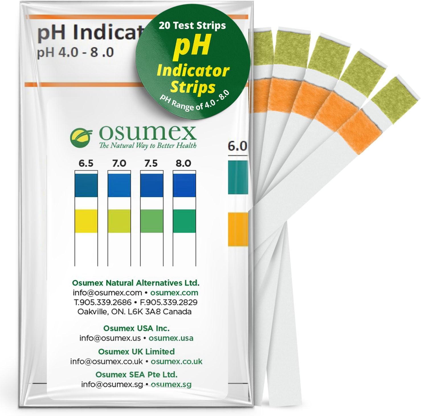 pH Strips for Urine and Saliva Testing 20 Count - Saliva pH Test Strips for Humans, Litmus Paper Tester Strip, Easy-to-Use Water Testing Strip Fast and Reliable Health Monitoring for Better Wellness