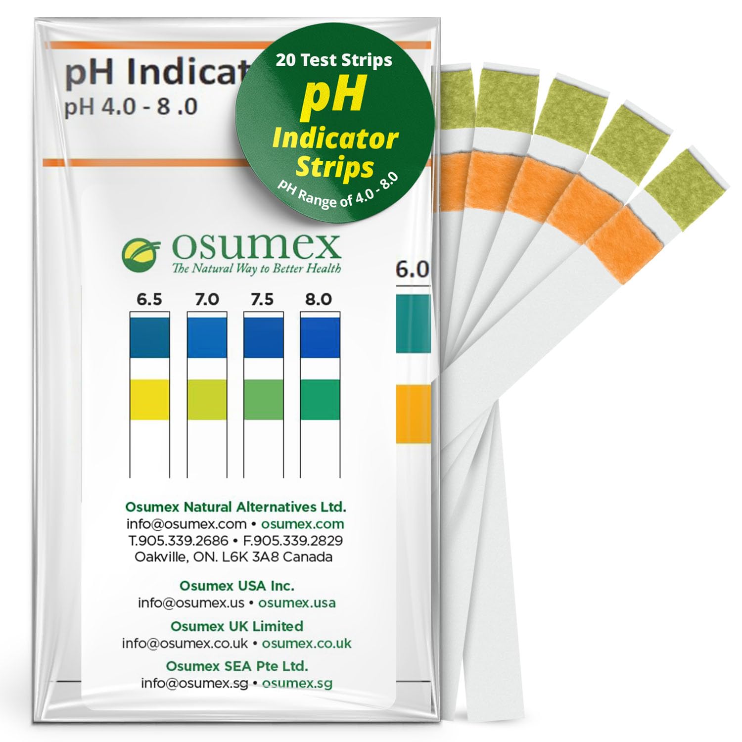 pH Strips for Urine and Saliva Testing 20 Count - Saliva pH Test Strips for Humans, Litmus Paper Tester Strip, Easy-to-Use Water Testing Strip Fast and Reliable Health Monitoring for Better Wellness