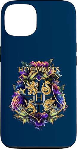 Funda con escudo floral multicolor para iPhone 13 Harry Potter Hogwarts