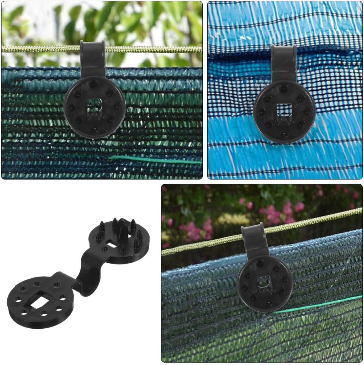 150pcs Heavy Duty round Shade Cloth Clips for Sunshade Mesh, Non-slip Garden Net Clamps, Detachable and Reusable Sunshade Clamps for Greenhouse and Outdoor Protection