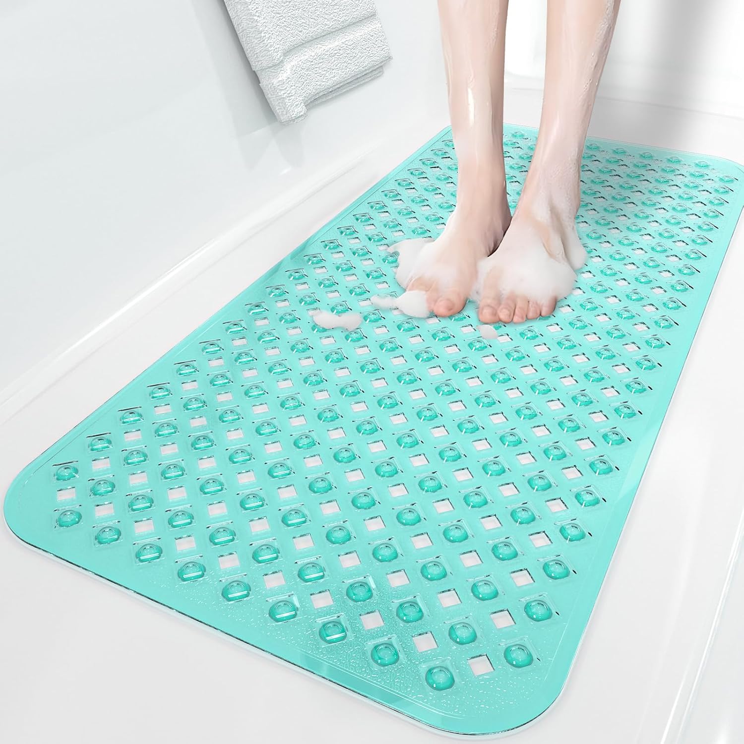 XIYUNTE Bath Mat Non Slip Shower Mat Anti Mould 88 x 40cm Bathtub Mat