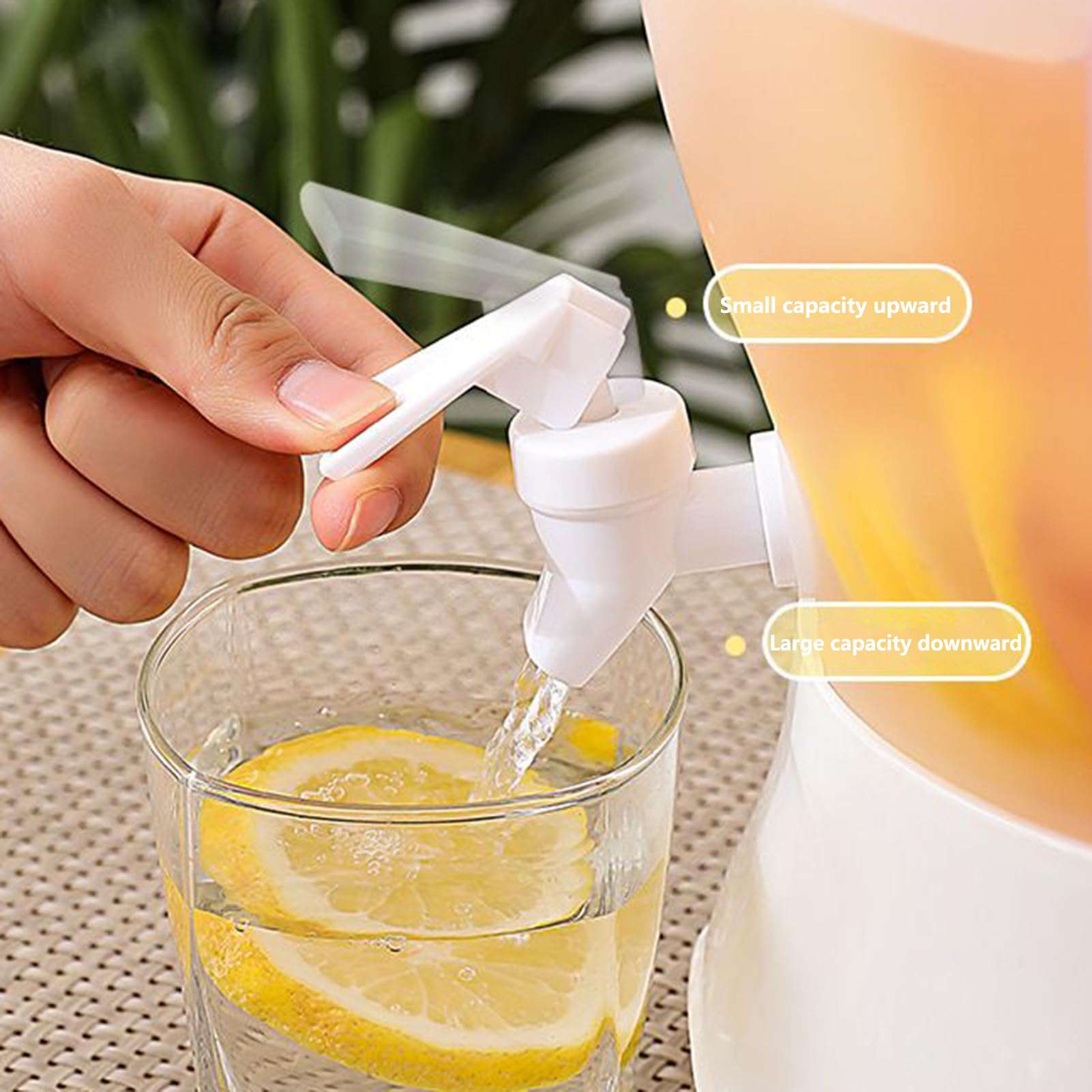 Dispenser per Bevande - Distributore Succo 5.3L per Feste | Caraffa a 3 Scomparti con Rubinetto, Contenitore Rotante Antigoccia per Tè Freddo Limonata Succhi Caffè Freddo