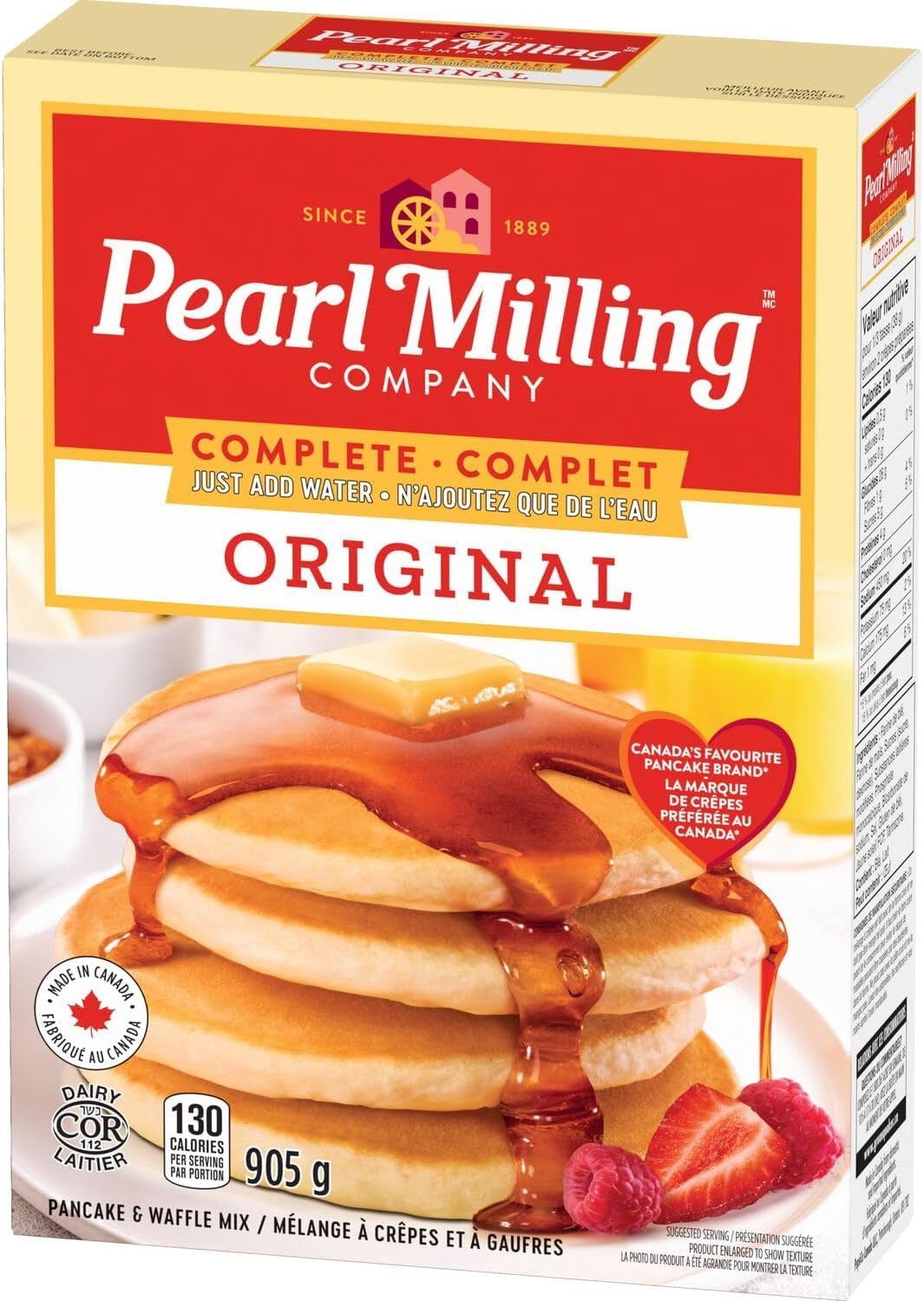 Pancake original Pearl Milling - 905 g - N'ajoutez que de l'eau - Import direct du Canada - Les Trésors d'érable