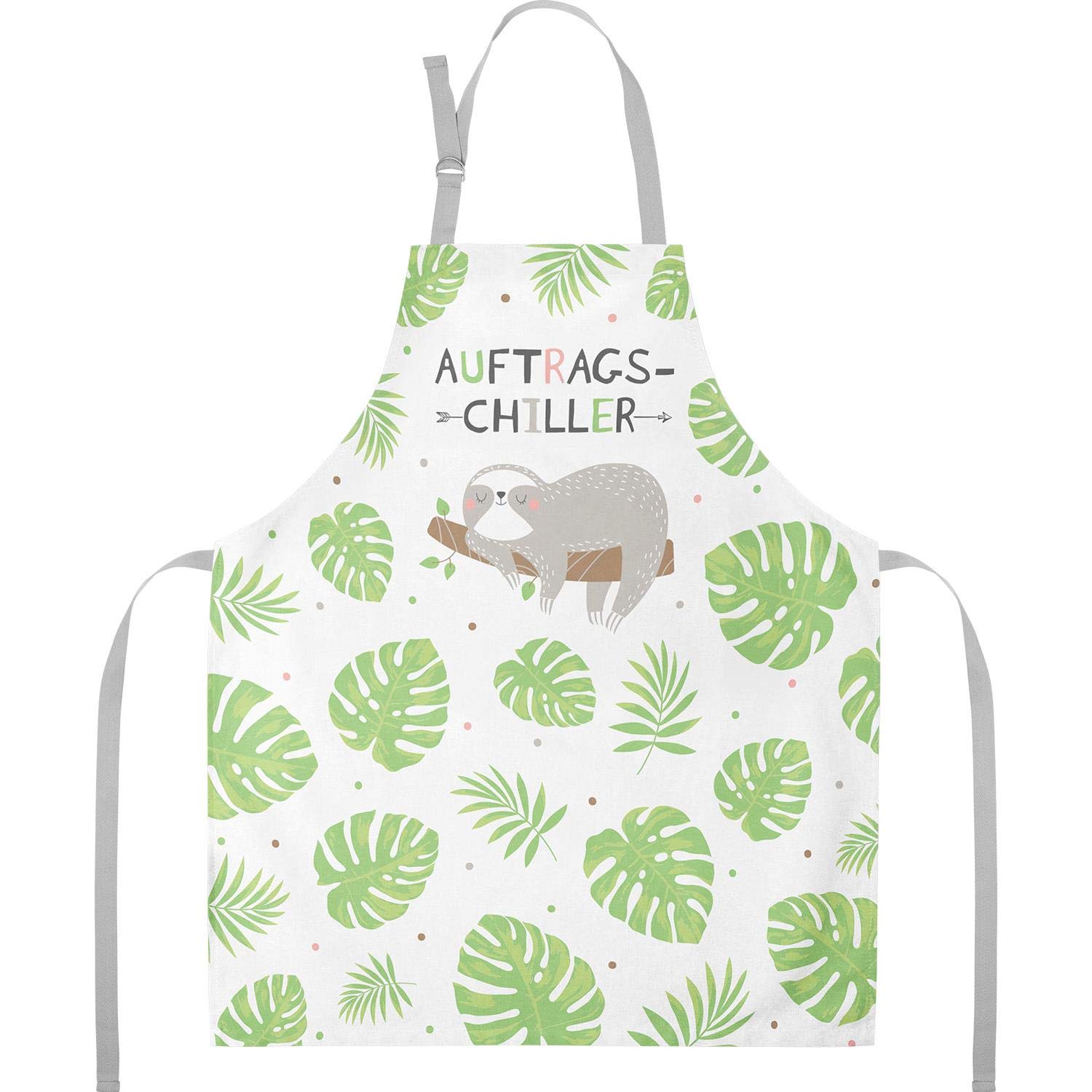 Niedliche Faultier-Kochschürze 72x52cm - Verstellbar Für Damen & Herren