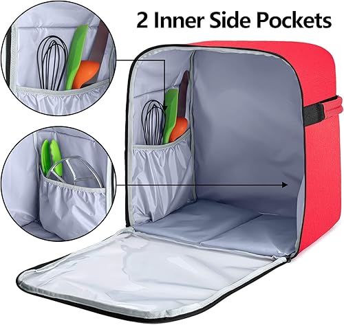 Miniatura 3 de Luxja Cubierta antipolvo para mezcladores KitchenAid de 6 a 8 cuartos (con una almohadilla de relleno inferior), cubierta antipolvo (panel frontal