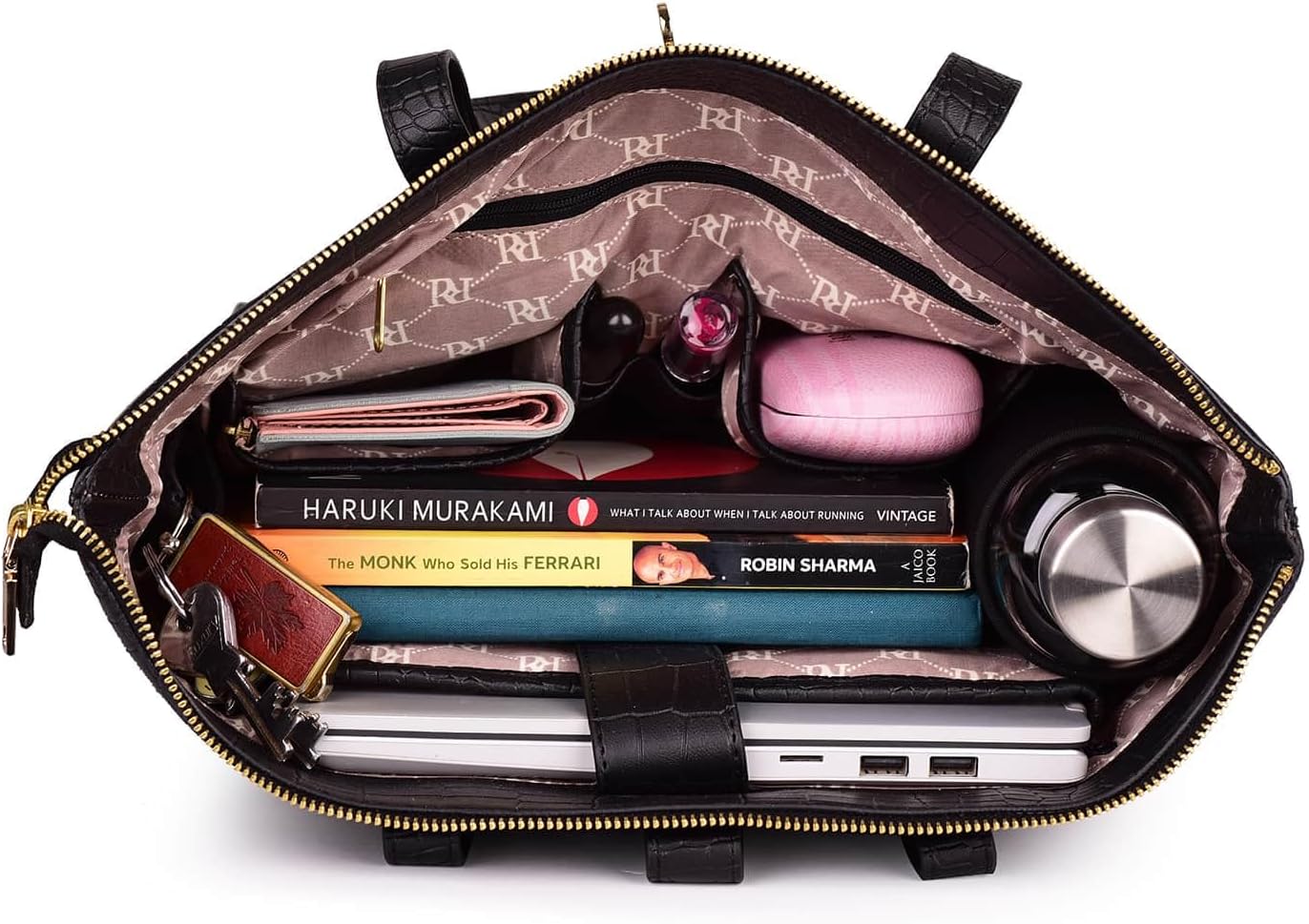 RASHKI RENN- Laptop & Travel Tote Bag for Women 15.6" Inch Vegan Leather Laptop,Work Tote, Professional Bag