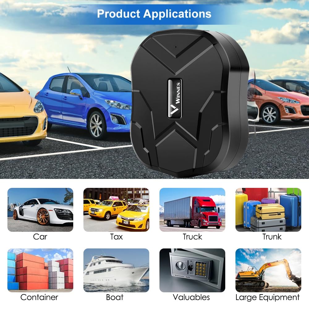 GPS Tracker Étanche Temps Réel Espion Professionnel Anti-Perdu Alarme APP Gratuite GPS Tracker pour Voiture Moto Navire Flotte 150 Jours en Veille