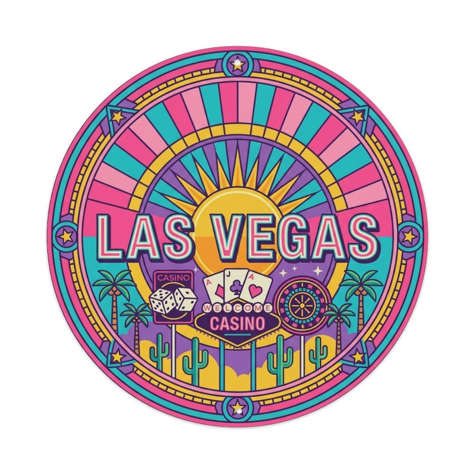 Travel Vintage USA Las Vegas Metal Tin Sign