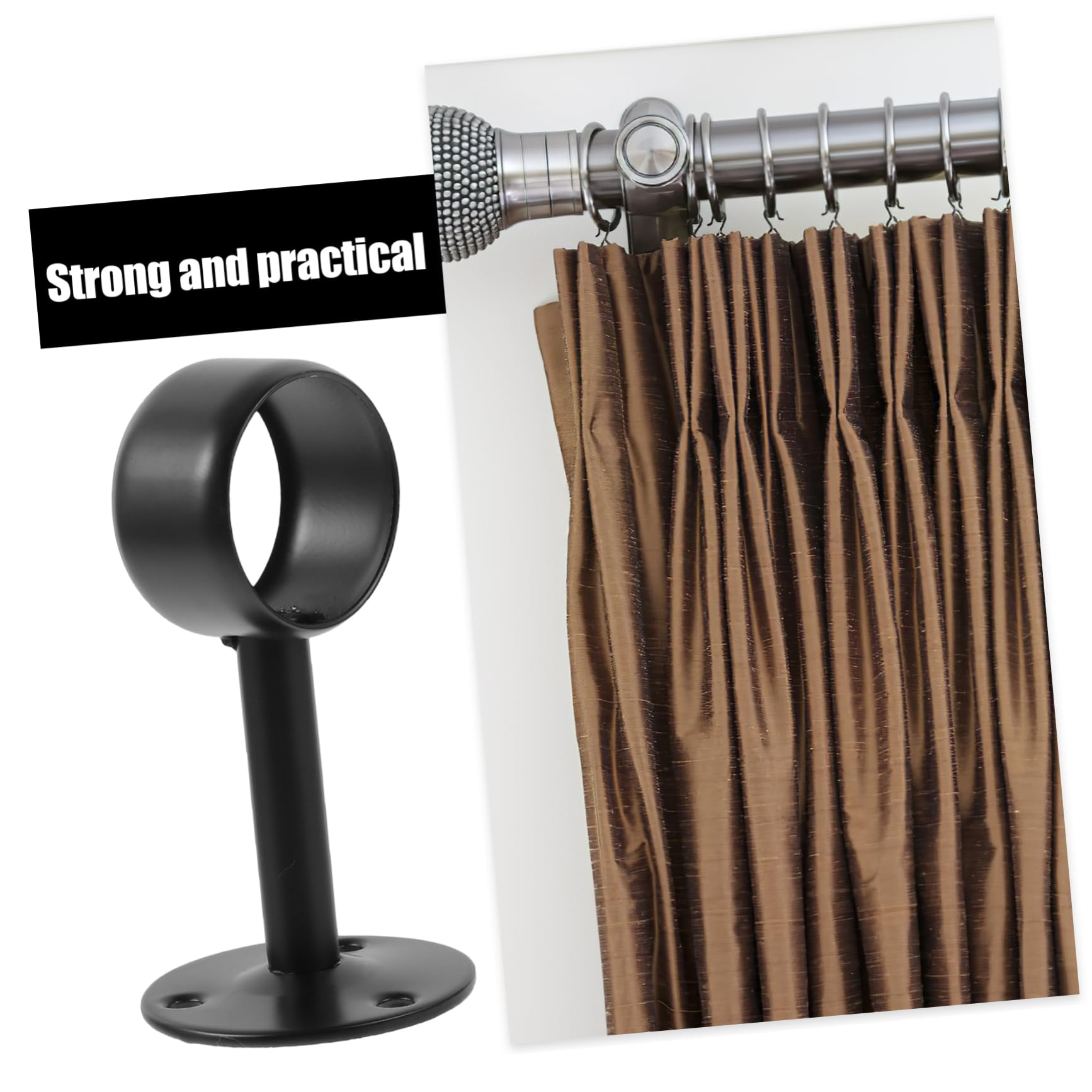 4 Ensembles Supports De Tige À Rideaux Acier Inoxydable pour Plafond Fixations Robustes pour Rideaux Serviettes 4 Pièces * 4