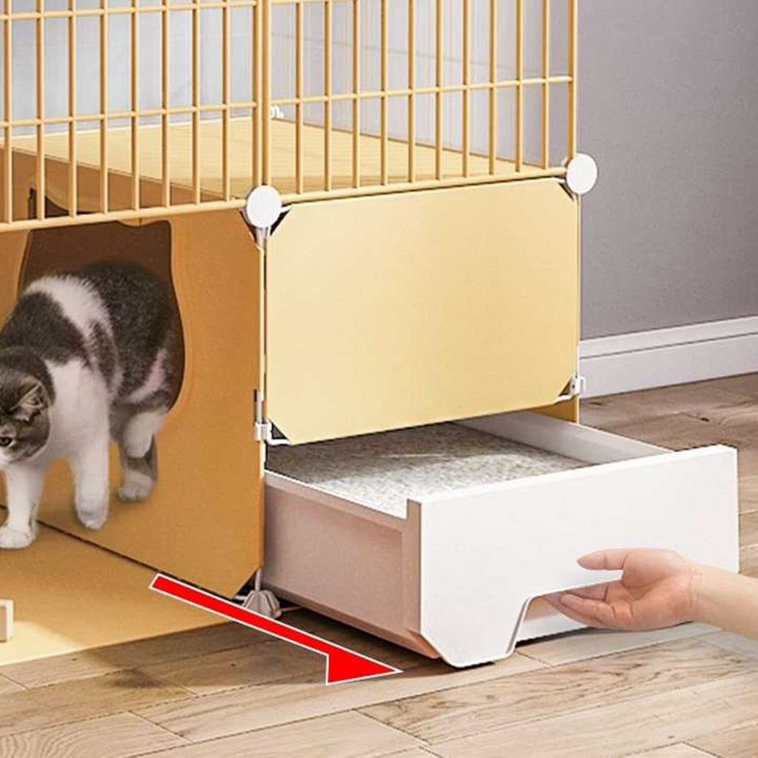 Gabbia for Gatti: Fai da Te, Staccabile e da Interno(Fully Fitted,75 * 49 * 111CM)