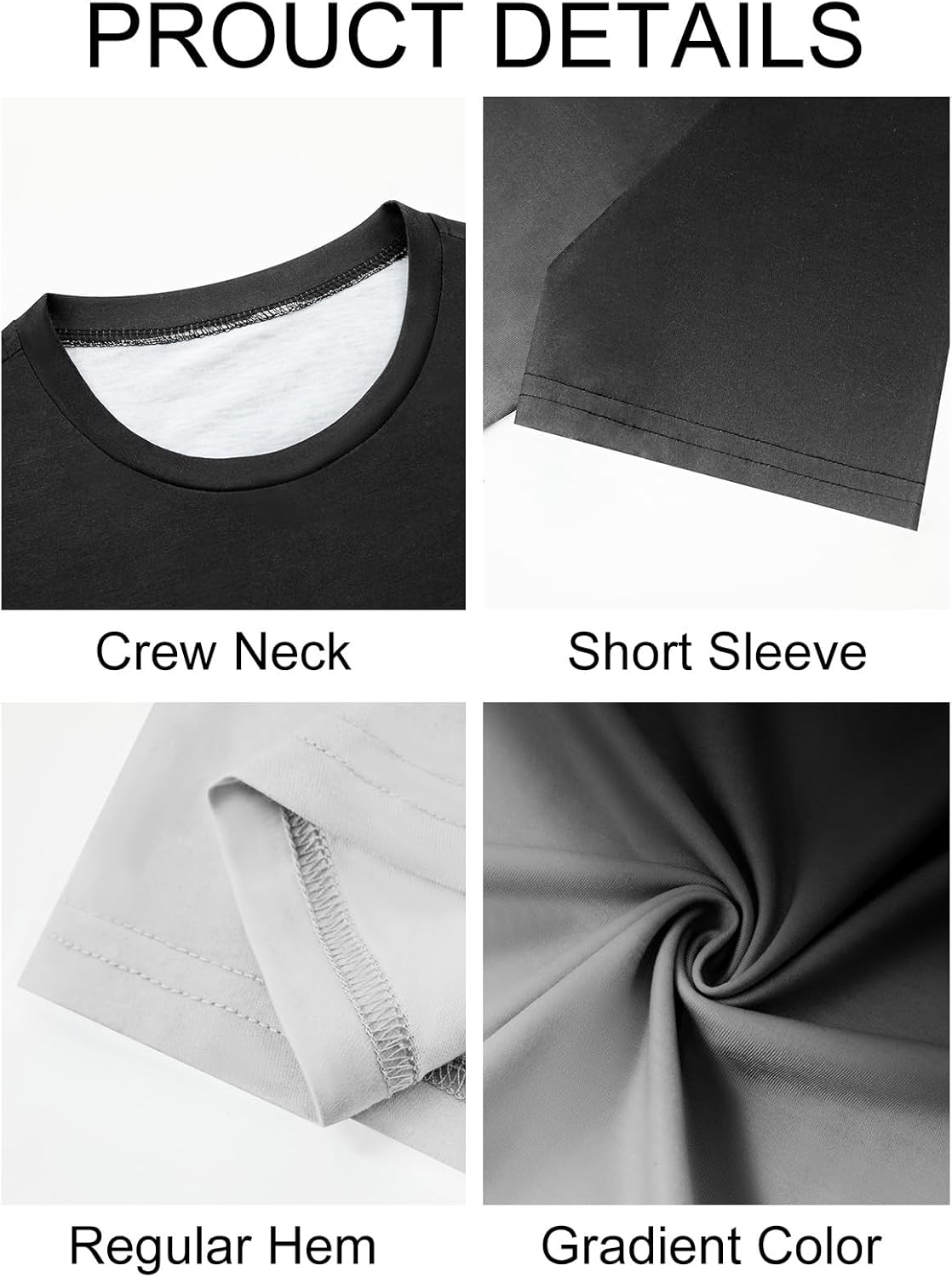 rrhss Mens Muscle Gym T-Shirts Short Sleeve Workout Athletic Bodybuilding Cotton Tee - Image 5