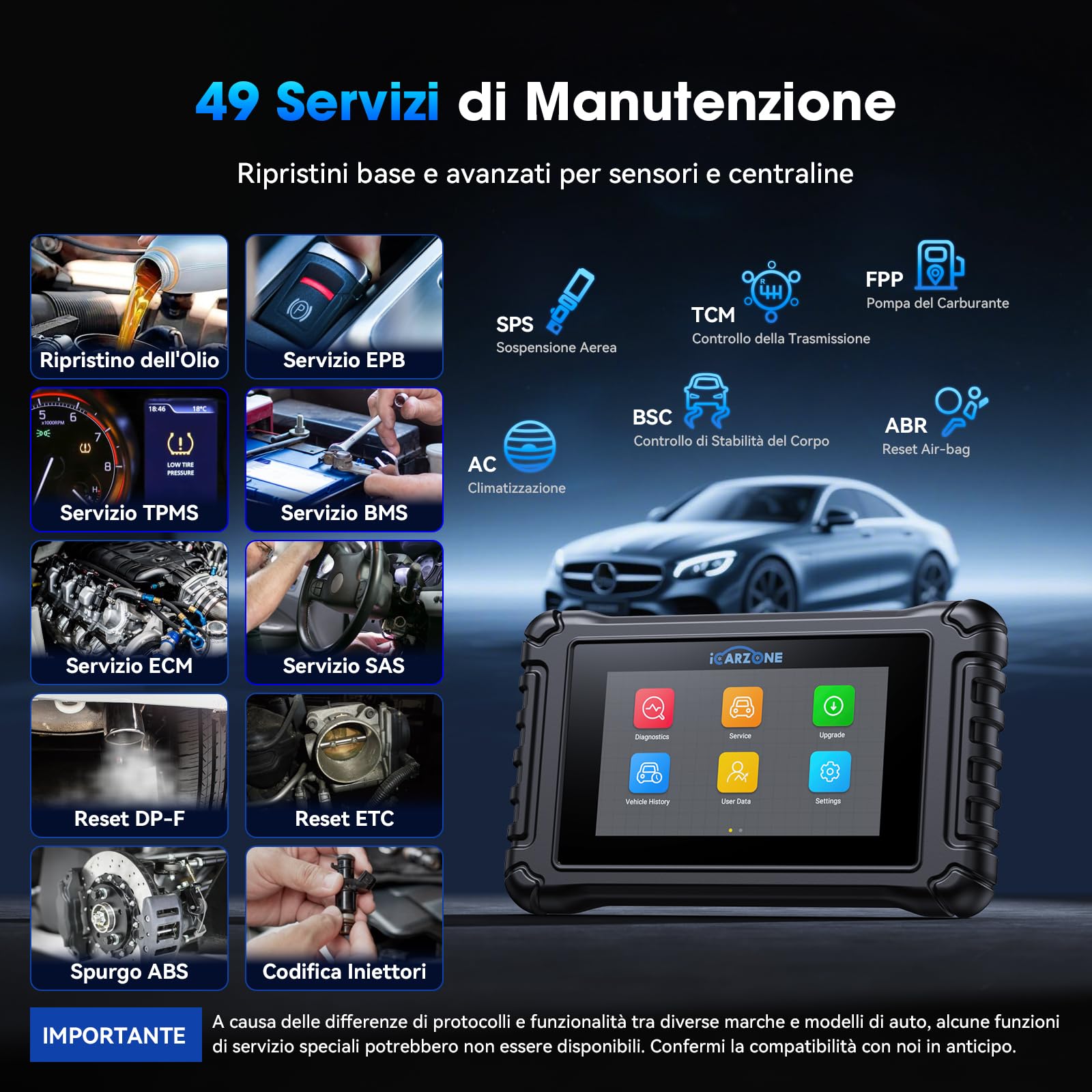 UR800 OBD2 Auto Diagnostica Tutte i Sistemi, 49+36 Extra Ripristino/Test Attivo,Apprendimento TCM/ECM/Albero Motore, Bidirezionale Diagnosi Auto, Codifica ECU per VW/BMW/V.A.G/Auto VIN/CAN FD