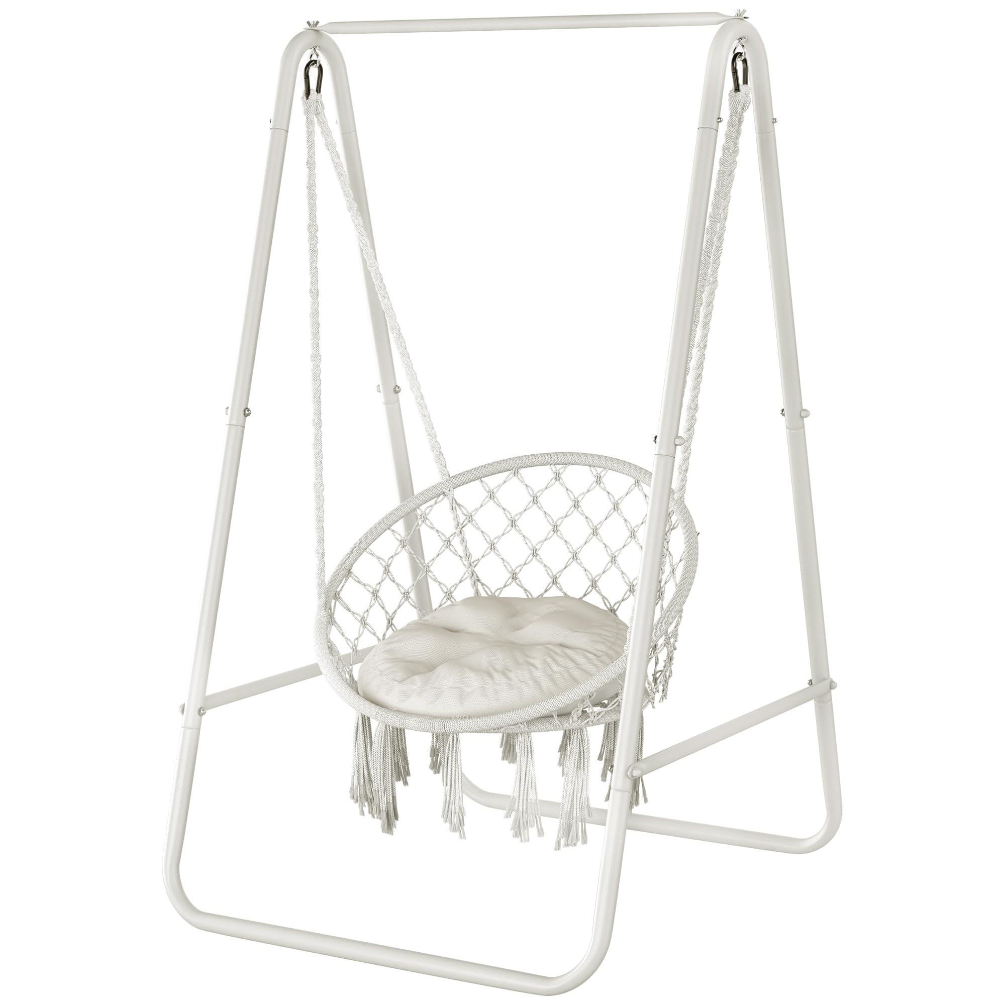 Sedia Sospesa YITAHOME Con Supporto - Amaca Con Cuscino, Portata 100kg, Per Interni Ed Esterni - Foto 2