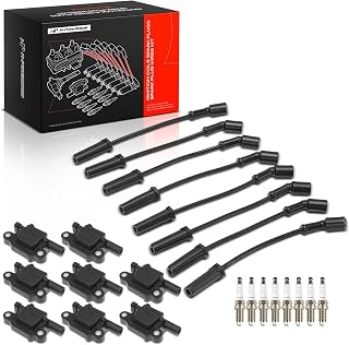 A-Premium 8 Ignition Coil with 8 Wires and 8 Iridium Spark Plug