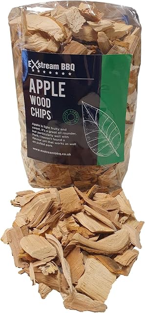 Exstream BBQ Barbecue Smoking Wood Chips *Over 16 Great Flavours in 1, 5 & 10 Litres* (Apple 1 Litre)