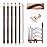 LSxia Waterproof Eye-Brow Pen-cil Set, Pull Cord Peel-off Eyebrow Pencil Microblading Pen Supplies Kit, White Eye-Liner Pencil and Eyebrows Tool Tattoo Makeup For Marking (5+1 Brown)