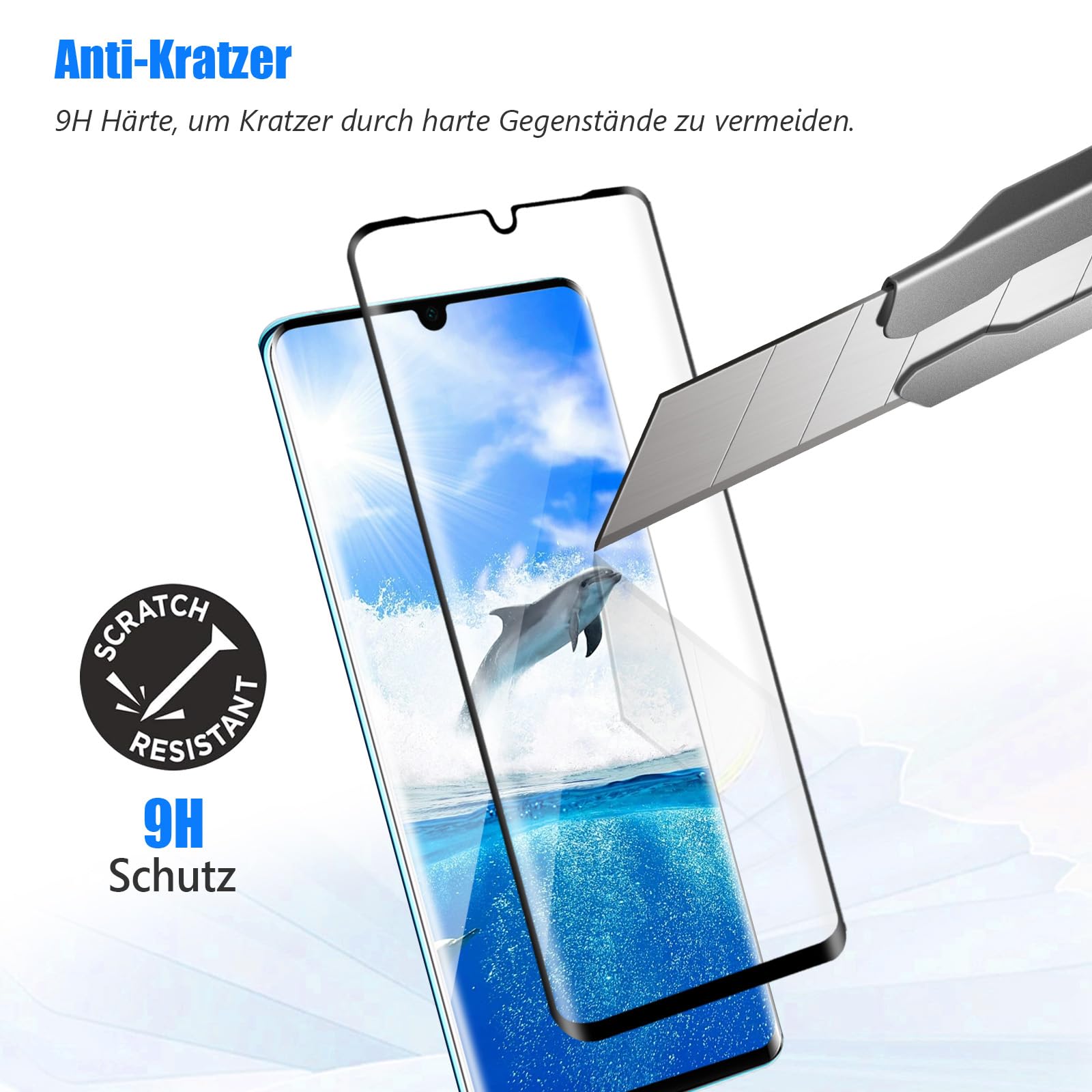 Carantee Panzerglas Für Huawei P30 Pro - 9H Härte Mit Kameraschutz